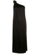 Shona Joy One-shoulder Midi Dress - Black