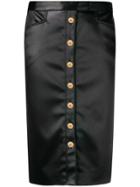 Versace Fitted Knee Length Skirt - Black