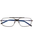Hublot Eyewear Thin Oval Frame Glasses - Black