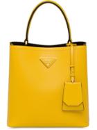 Prada Double Saffiano Leather Bag - Yellow