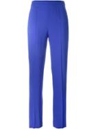 Emanuel Ungaro Front Pleat Trousers, Women's, Size: 40, Blue, Rayon