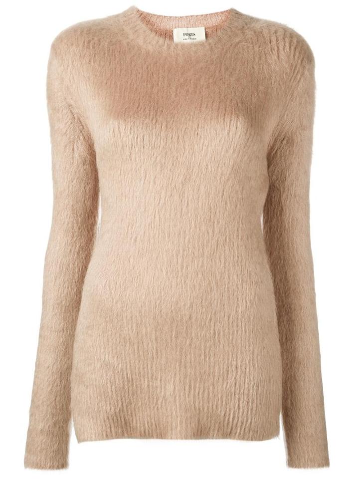 Ports 1961 Crew Neck Jumper, Women's, Size: Medium, Nude/neutrals, Mohair/wool/polyamide