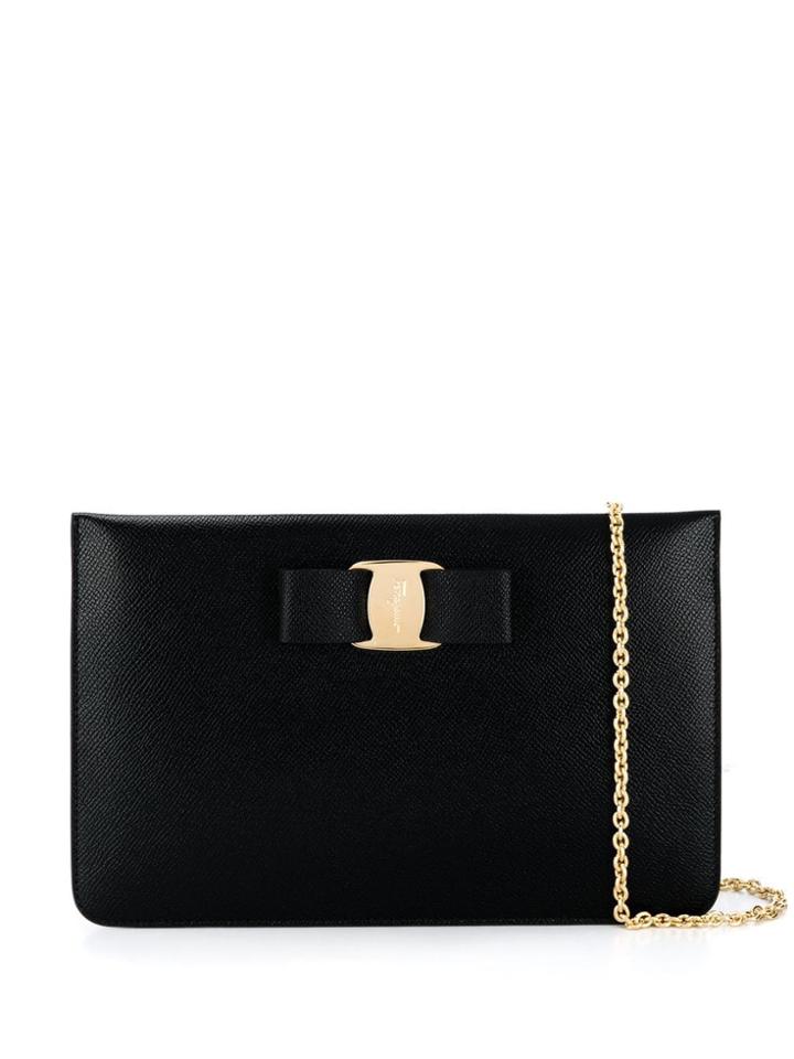 Salvatore Ferragamo Vara Clutch Bag - Black
