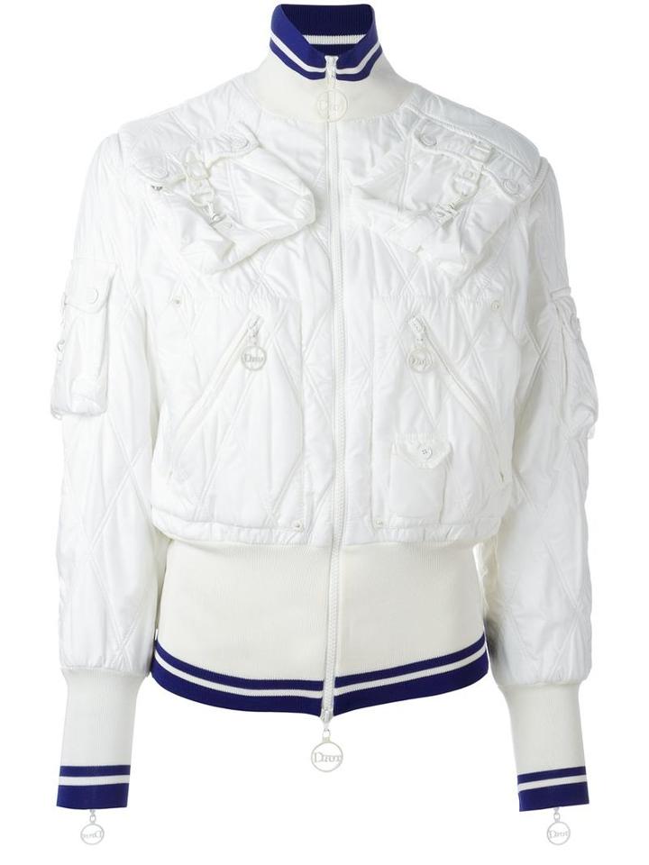 Christian Dior Vintage Multi Pocket Puffer Jacket, Women's, Size: 40, White