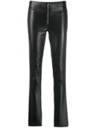 Emporio Armani Skinny Leather Trousers - Black