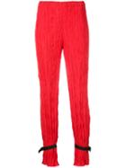 Alyx - Ankle Strap Pleated Trousers - Women - Polyester - Xs, Red, Polyester