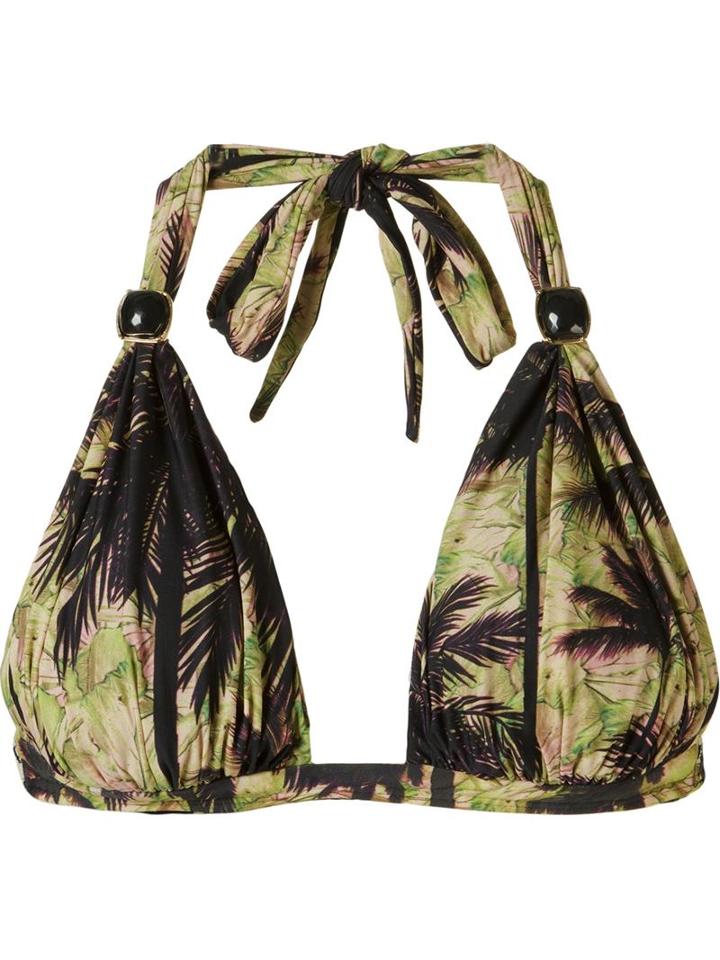 Blue Man 'coqueiral' Halternack Bikini Top, Women's, Size: P, Green, Polyamide/spandex/elastane