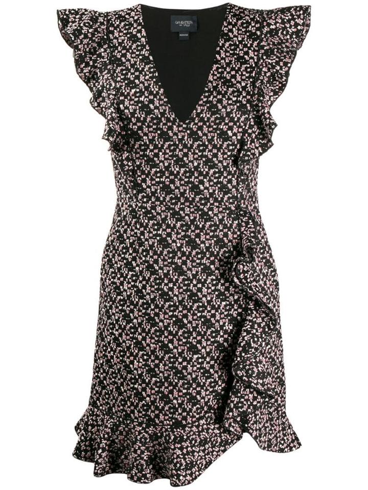 Giambattista Valli Ruffled Tweed Dress - Black