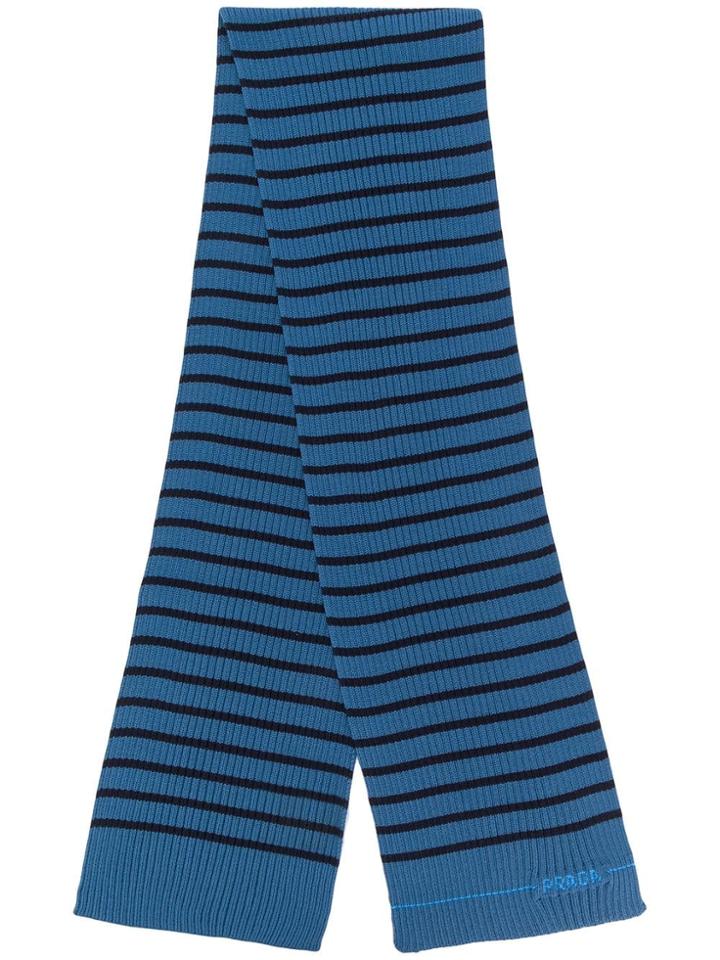 Prada Striped Scarf - Blue