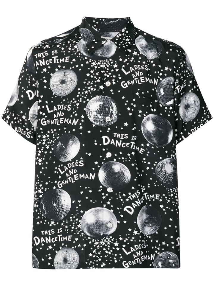 Wacko Maria Dancing Time Printed Board Shirt - Black