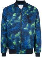 Ports V Dye Detail Bomber Jacket - Blue