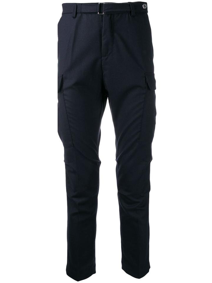 Entre Amis Flannel Cargo Pants - Blue