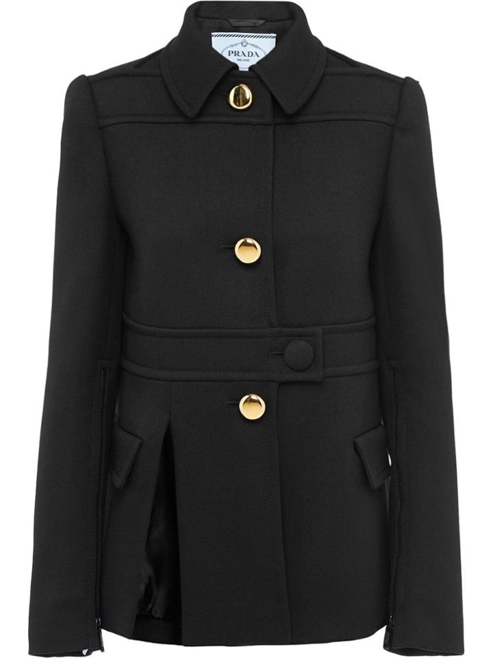 Prada Basketweave Gabardine Jacket - Black