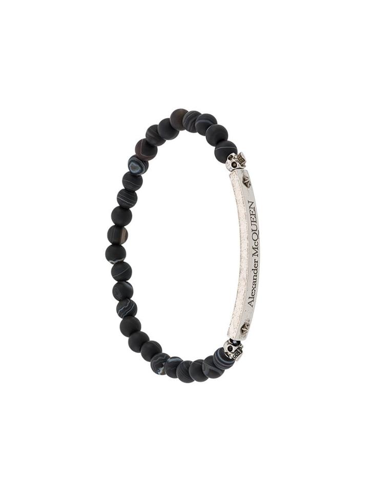Alexander Mcqueen Beaded Bracelet - Black