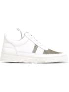Filling Pieces Perforated Panel Sneakers, Men's, Size: 43, White, Leather/rubber