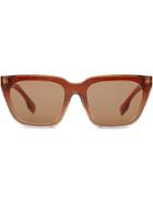 Burberry Eyewear Glitter Detail Square Frame Shield Sunglasses - Pink
