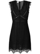 Pinko Lace Embroidered Mini Dress - Black