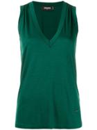 Dsquared2 Gathered Details Tank Top - Green
