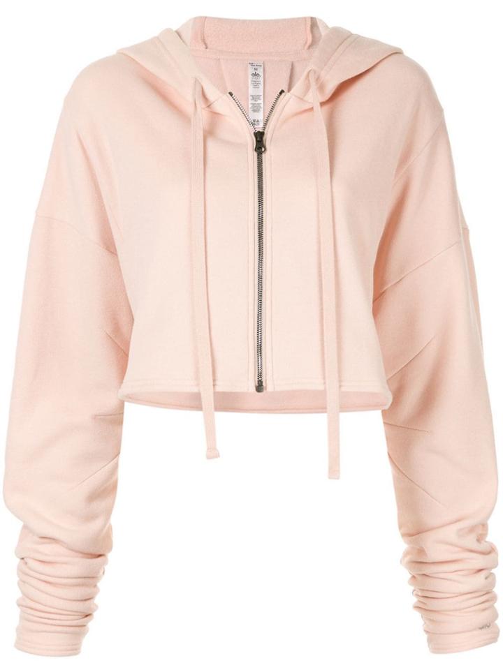 Alo Yoga Cropped Zipped Hoodie - Pink