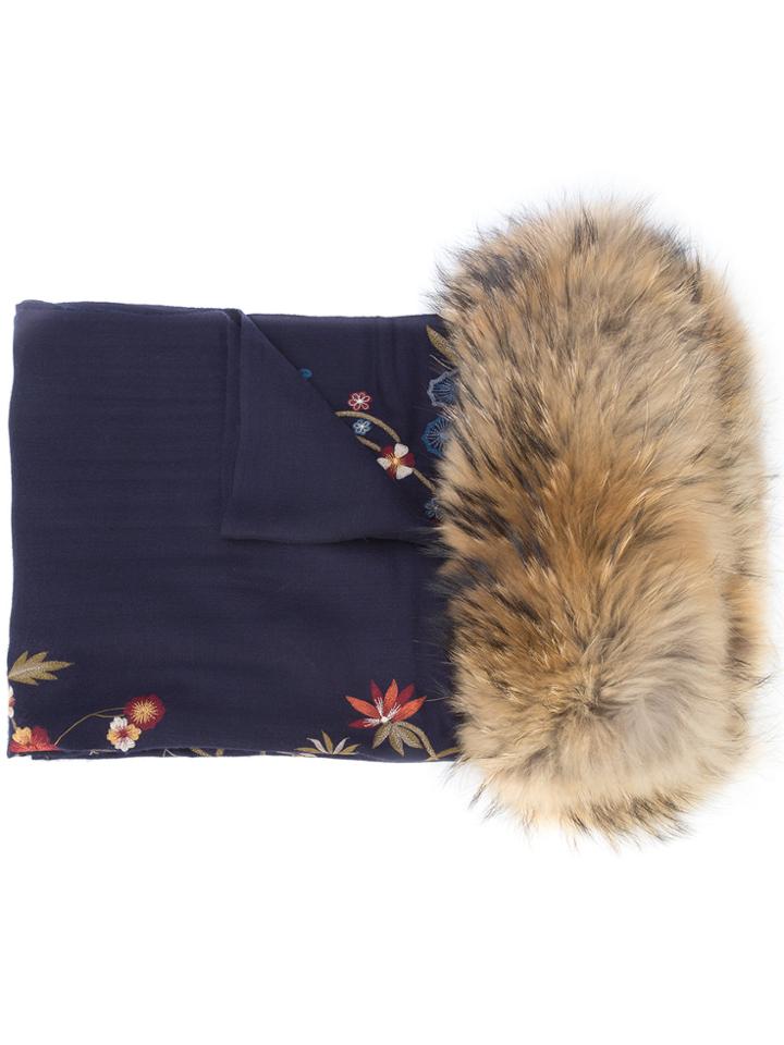 K. Janavi Dark Knight Embroidered Scarf - Unavailable