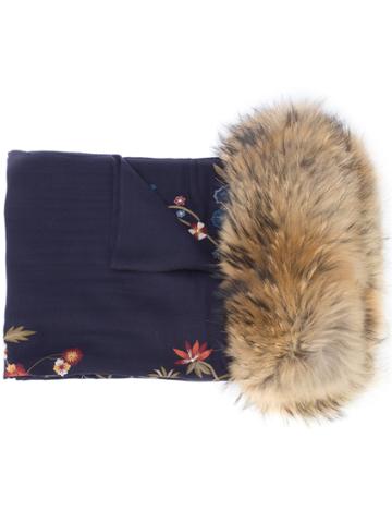 K. Janavi Dark Knight Embroidered Scarf - Unavailable