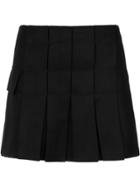 Andrea Bogosian Pleated Short Skirt - Black