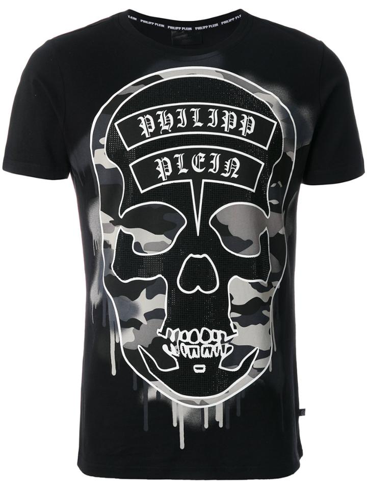 Philipp Plein Skull Printed T-shirt - Black