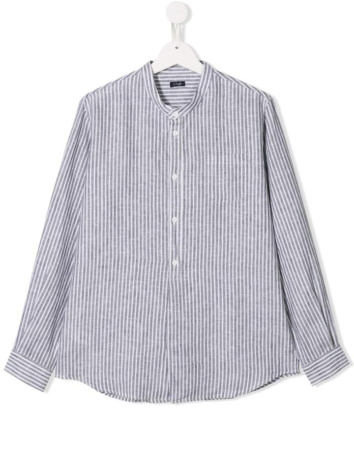 Il Gufo Striped Long-sleeve Shirt - Grey