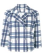 Circolo 1901 Checked Cropped Jacket - White