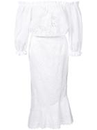 Saloni Lace-embroidered Dress - White