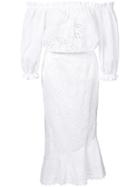 Saloni Lace-embroidered Dress - White