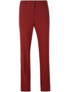 Etro Slim Chino Trousers, Women's, Size: 42, Red, Polyester/triacetate