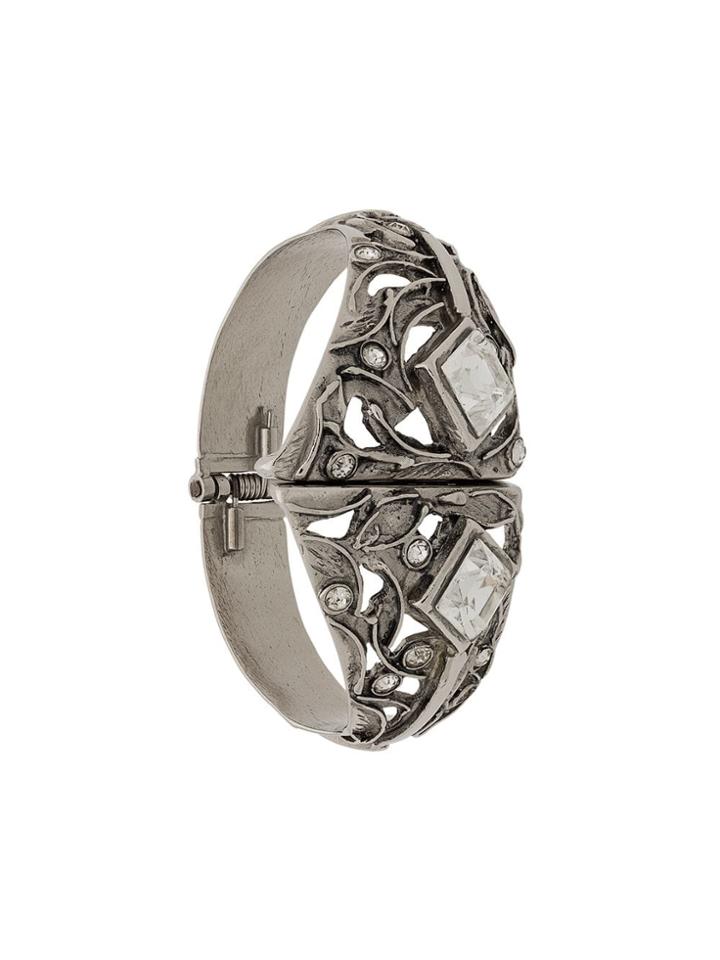 Thierry Mugler Vintage Geometric Cuff - Metallic