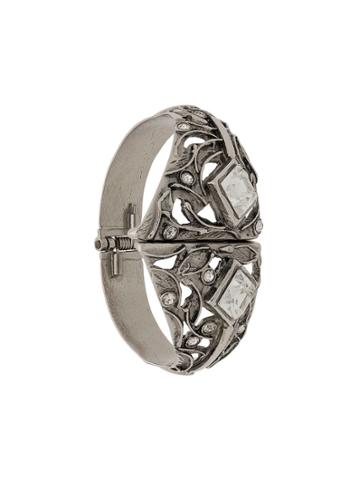 Thierry Mugler Vintage Geometric Cuff - Metallic