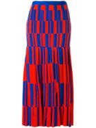 Proenza Schouler Geometric Pattern Skirt, Women's, Size: 8, Blue, Polyamide/polyester/viscose