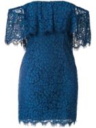 Rachel Zoe - Textured Frill Bardot Dress - Women - Polycarbonite/rayon/cotton/nylon - 0, Blue, Polycarbonite/rayon/cotton/nylon
