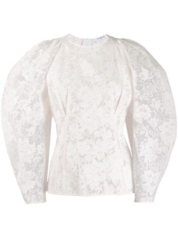 Givenchy Balloon Sleeve Lace Blouse - White