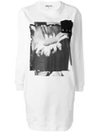 Mcq Alexander Mcqueen Daisy Collage Print Sweatshirt Dress, Women's, Size: S, White, Cotton