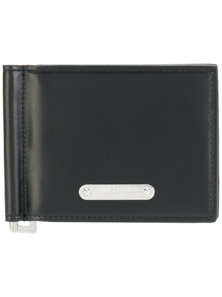 Saint Laurent Id Bill Clip Wallet - Black