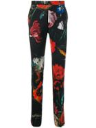 Paul Smith Floral Print Tailored Trousers - Black
