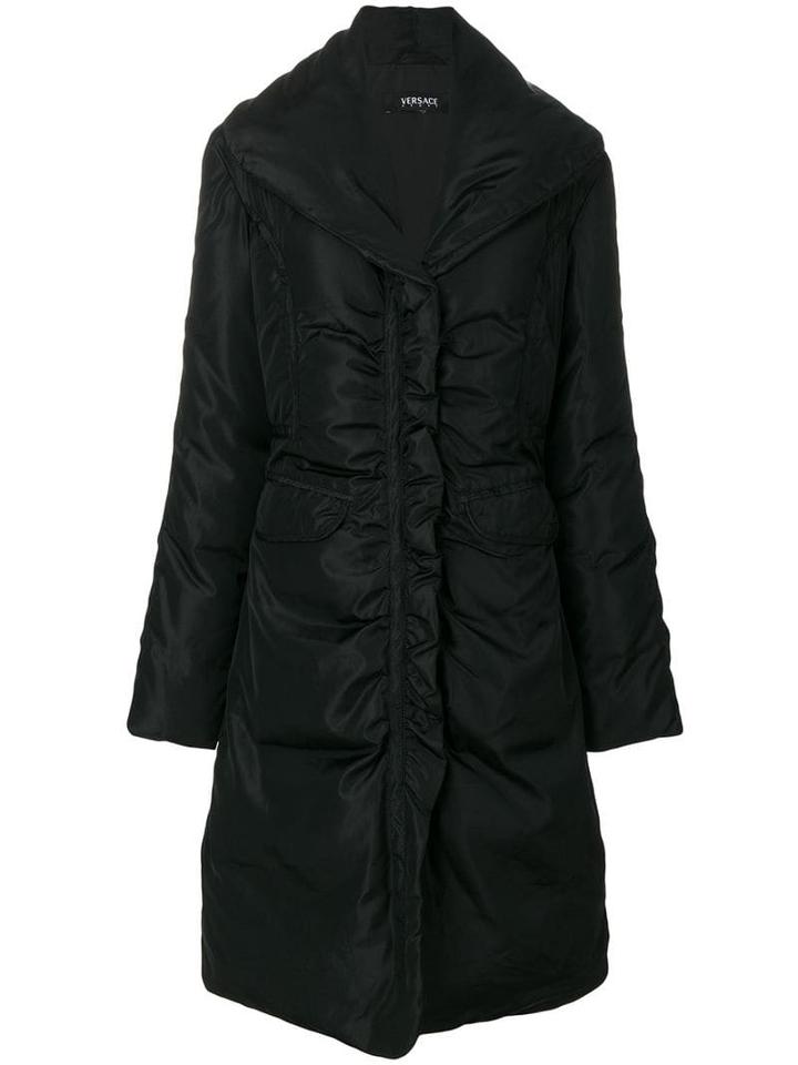Versace Pre-owned Padded Mid-length Coat - Black
