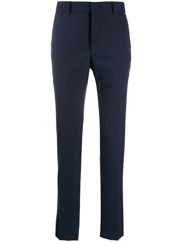 Fendi Side Stripe Piped Trousers - Blue