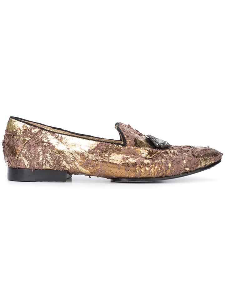Figue Milky Flat Loafers - Yellow & Orange