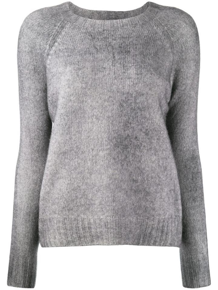 Aragona Crew-neck Knit Sweater - Grey