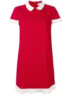 Red Valentino Short Sleeve Contrast Piping Dress