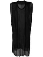Lost & Found Ria Dunn - Sheer Detail Shift Dress - Women - Viscose - M, Black, Viscose