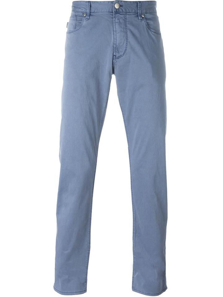 Armani Jeans Contrast Trim Slim Fit Chinos