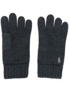 Polo Ralph Lauren Logo-embroidered Gloves - Grey