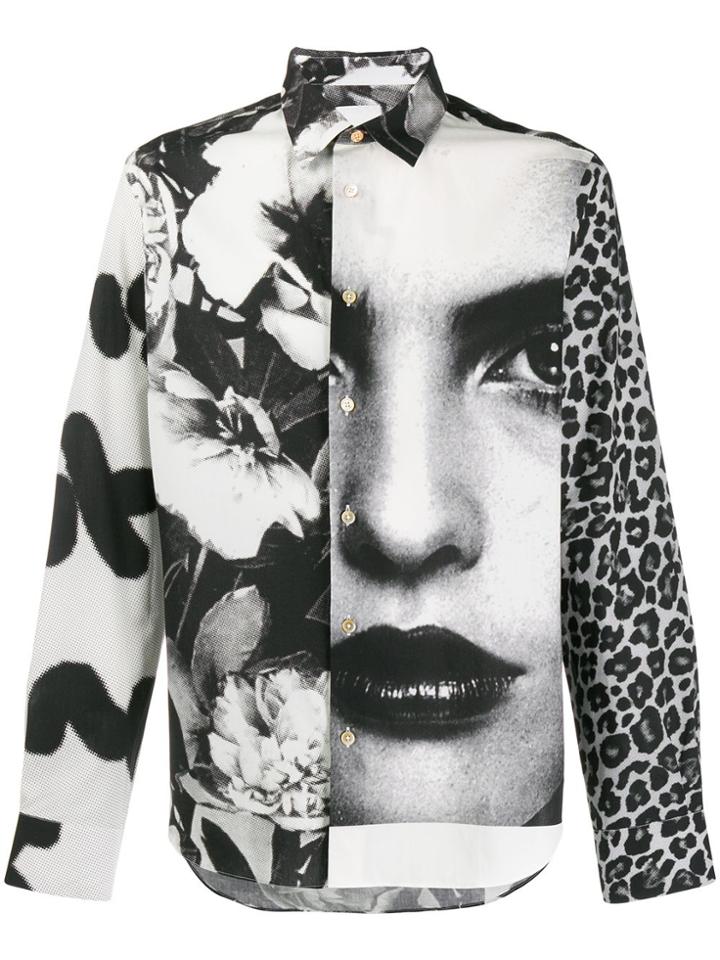 Paul Smith Printed Long Sleeve Shirt - White