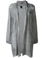 Avant Toi - Oversized Lightweight Jacket - Women - Silk/linen/flax - M, Grey, Silk/linen/flax